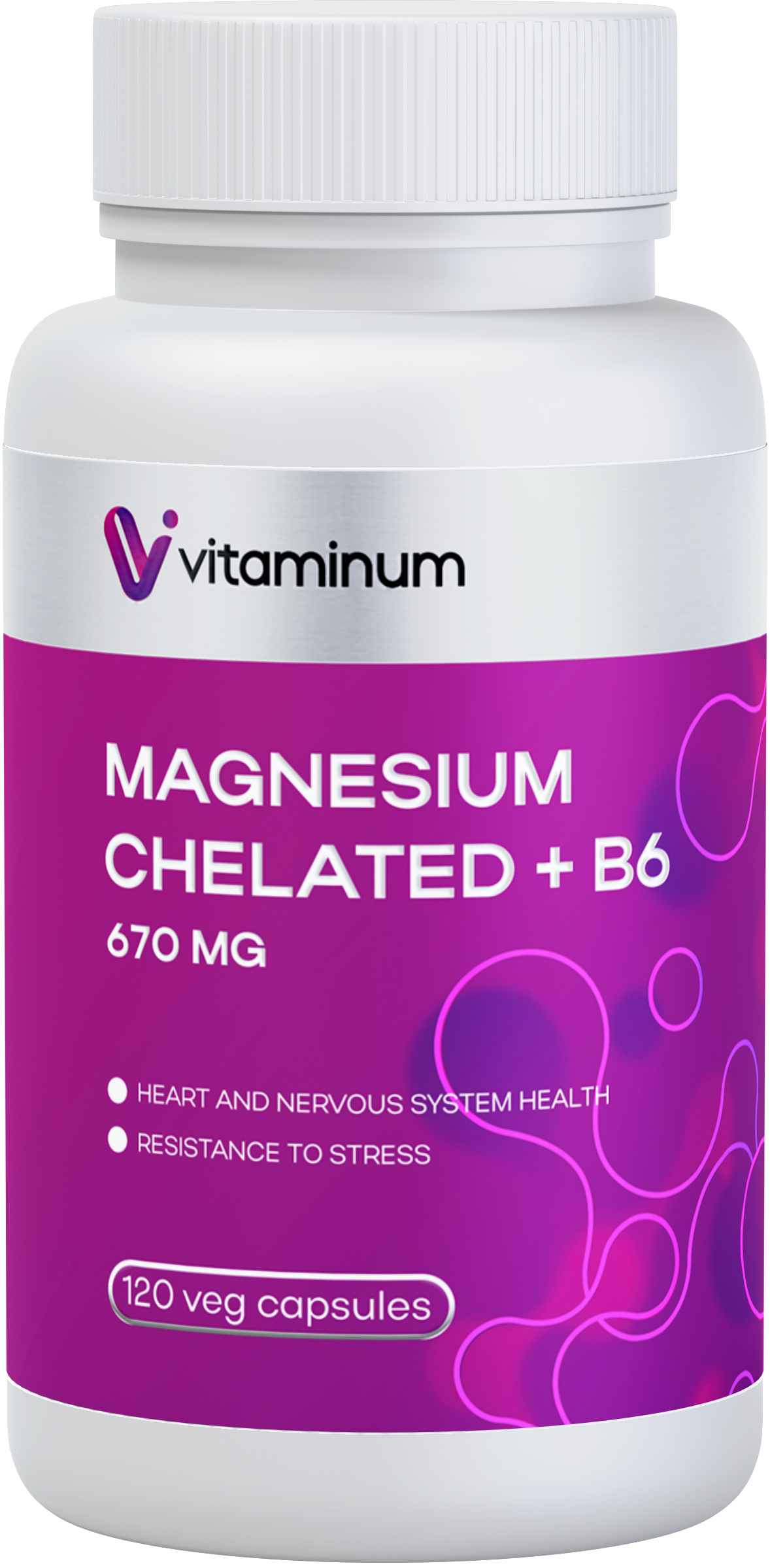  Vitaminum МАГНИЙ ХЕЛАТ + витамин В6 (670 MG) 120 капсул 800 мг  в Джанкое